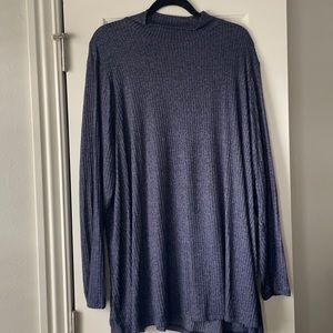 Lane Bryant Plus Size Mock Neck Hacci Swing Top